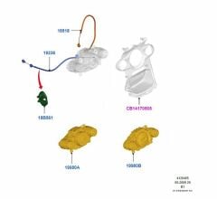 Ford Fiesta Kalorifer Yönlendirme Ayar Teli Mavi Orta 2008--2016 BNS