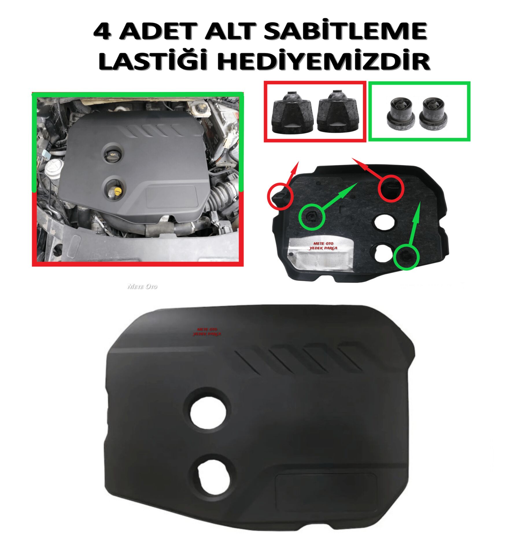 Ford Connect Motor Üst Koruma Kapağı 1.6 Dizel 2014--2018
