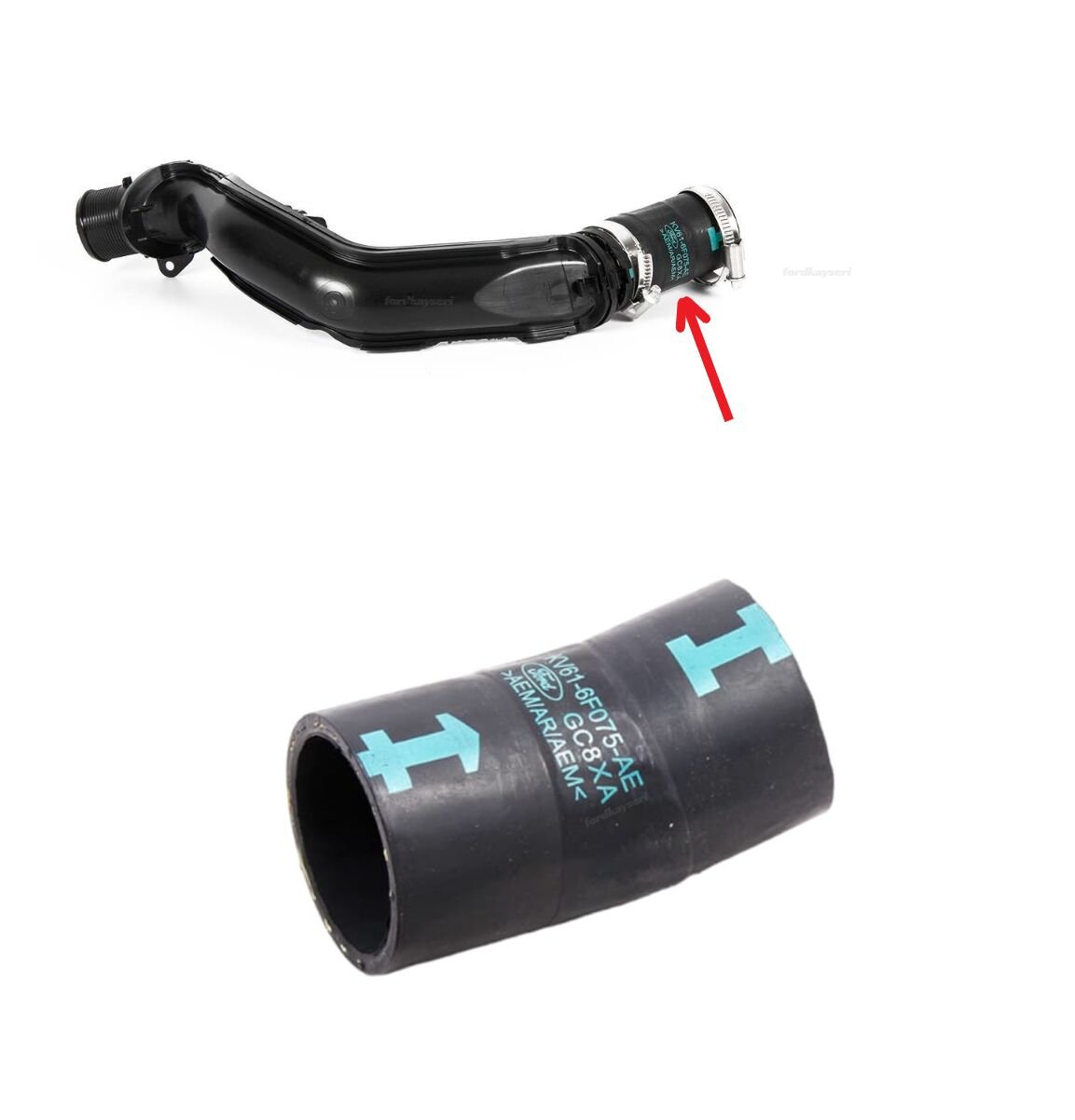 Ford Kuga Turbo İntercooler Soğutucu Borusu - Hortumu Fomoco 1.5 Tdcı Duratorq Dv6 Neo KV616F075AD