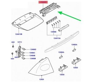Ford Focus Mondeo Bagaj Stop Lambası Alt Plastik Braketi - Stop Yuvası 1S71F13A624AB