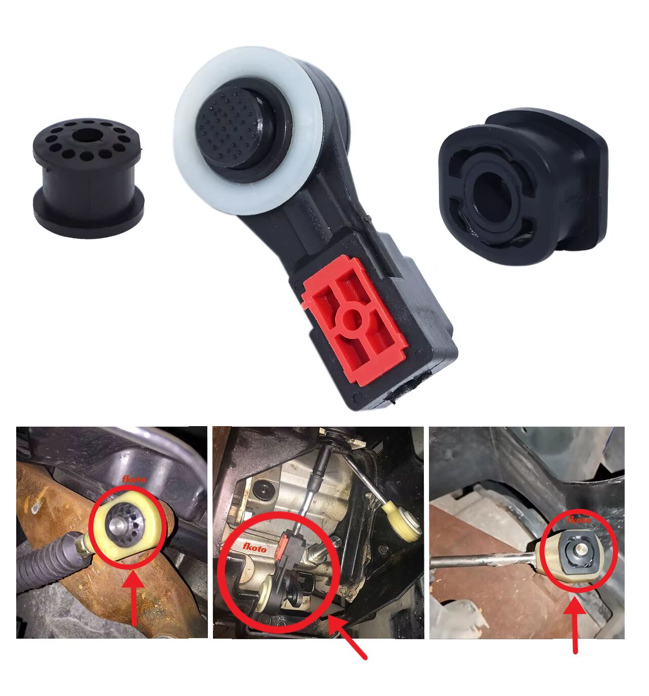 Ford Focus 2 Fiesta Manuel Vites Teli Tamir Takımı 3 Parça Set Kırmızı