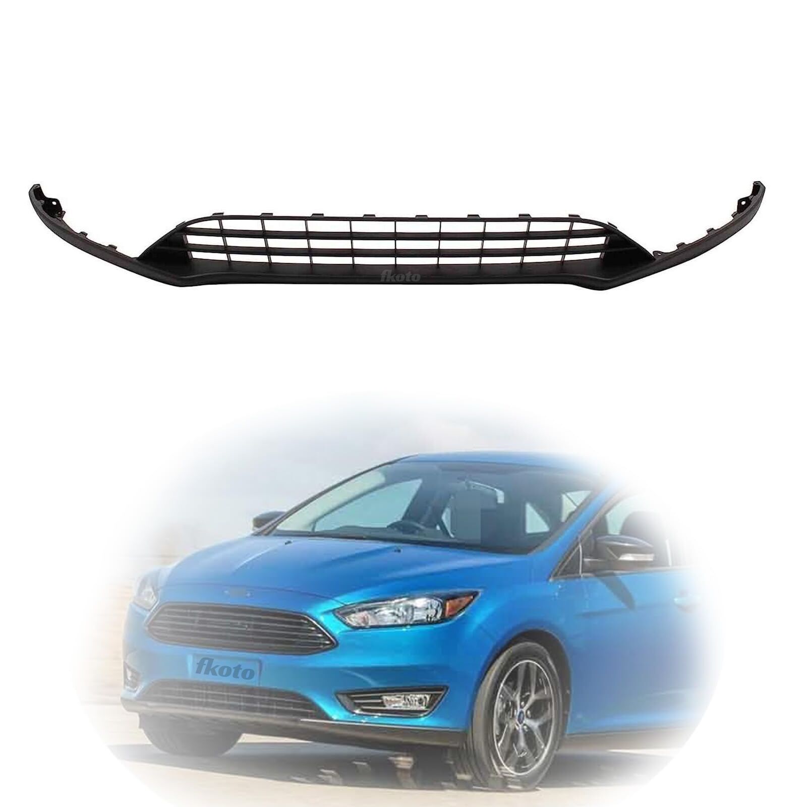 Ford Focus Ön Tampon Alt Panjur Izgara ve Taşlık Spoyler Deflektör F1EB17B635AB