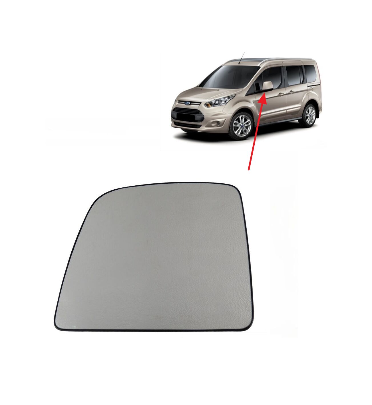 Ford Connect V408 Ayna Camı Isıtmalı Sol 2014-2018