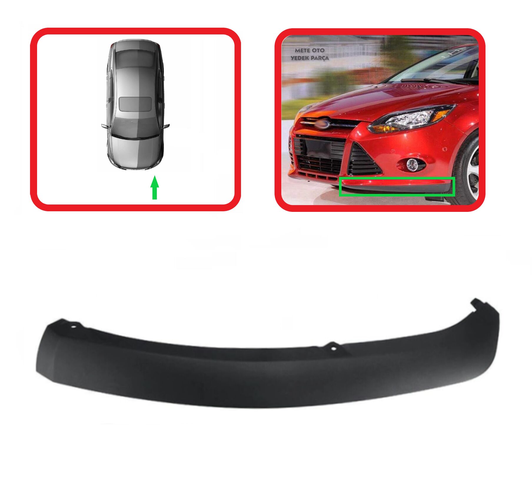 Ford Focus Mk3 Ön Tampon Alt Taşlık Karlık Plastiği Sol 2011--2015 Şoför Tarafı