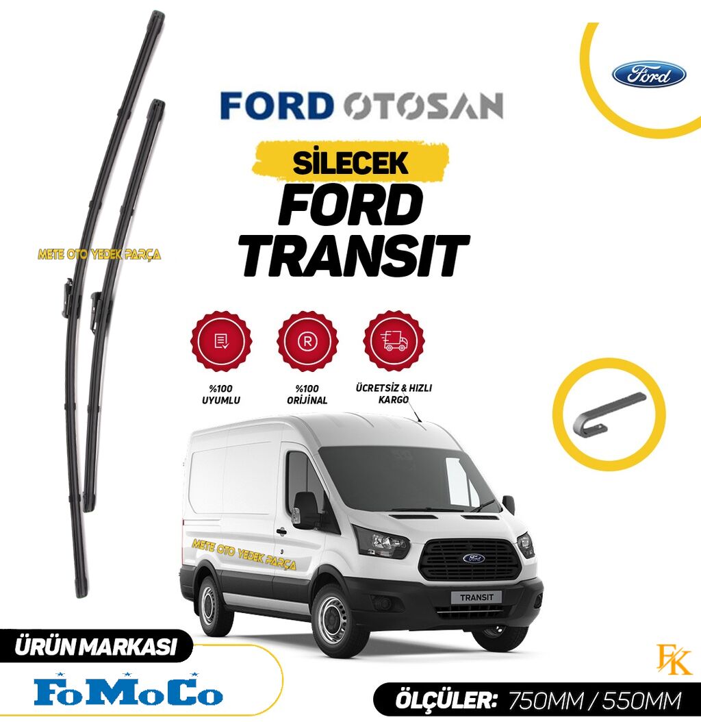 Transit V-363 Silecek Süpürgesi Takımı Orijinal Fomoco 2014- 75cm-55cm