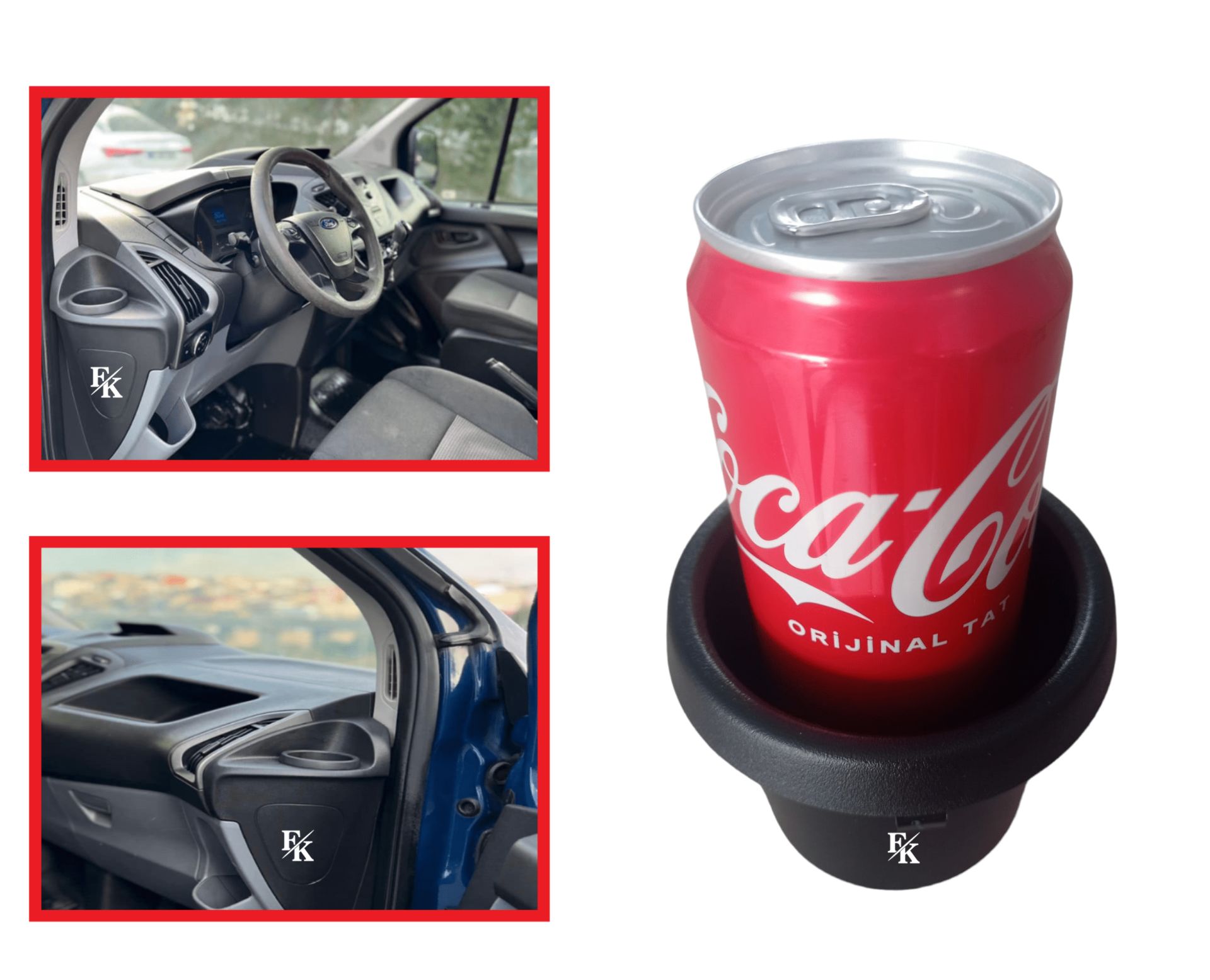 Ford Custom Bardak Tutucu Üst Plastiği V-362 Bardaklık [2013-2023]