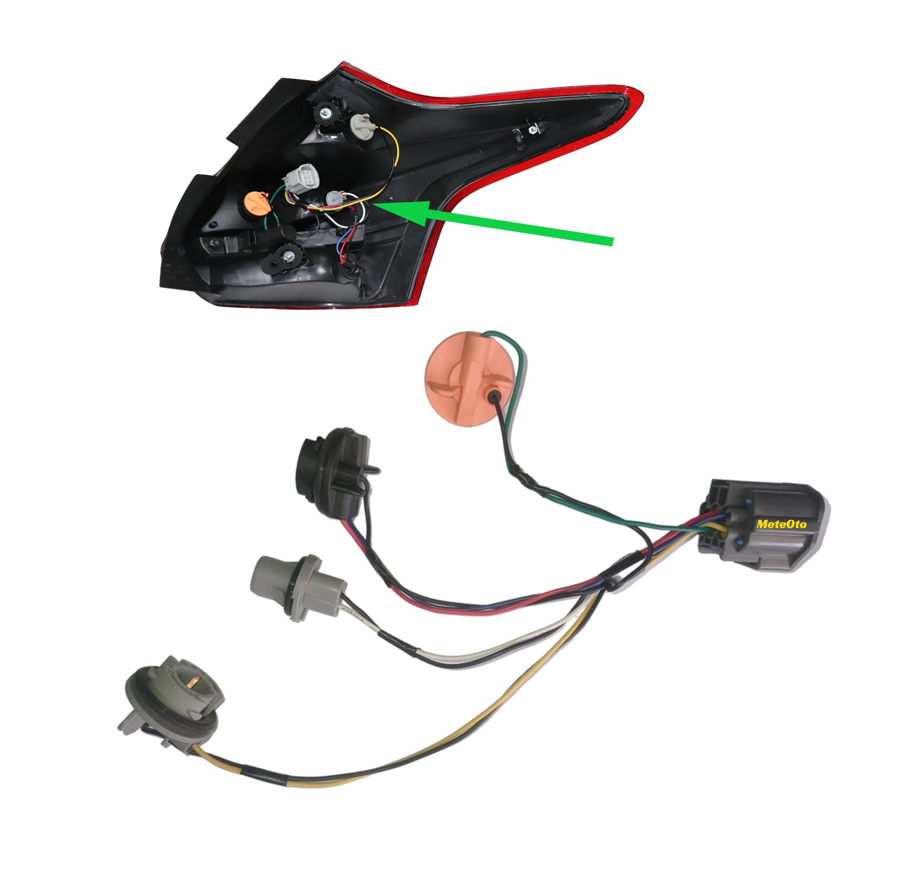 Ford Focus 3 Arka Stop Tesisatı Hatchback Stop Duy 2011-2015 [BM51-13A412-AA]