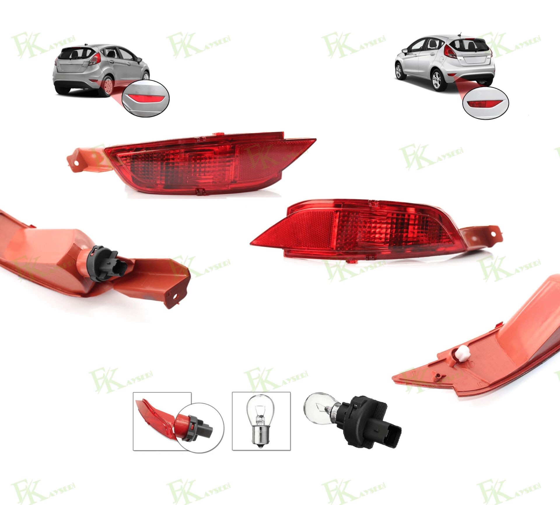 Ford C-max Arka Reflektör Sis Lamba Takımı Işıklı Tip