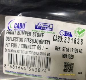 Ford Connect Tampon Alt Çıtası - Karlık (Deflektör) Kalın Tip Sol 2010- Sonrası