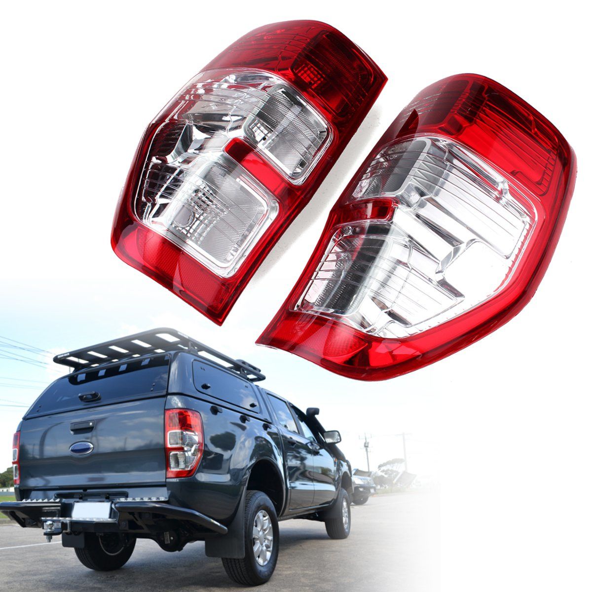 Ford Ranger Arka Stop Lambası Sağ-Sol Takım Sissiz 2012- Beyaz Zemin