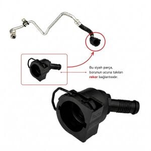 BMW B48 Turboşarj Soğutma Suyu Geri Dönüş Hattı Hortum Bağlantısı Uç Rekoru 11537643226, 11538854735