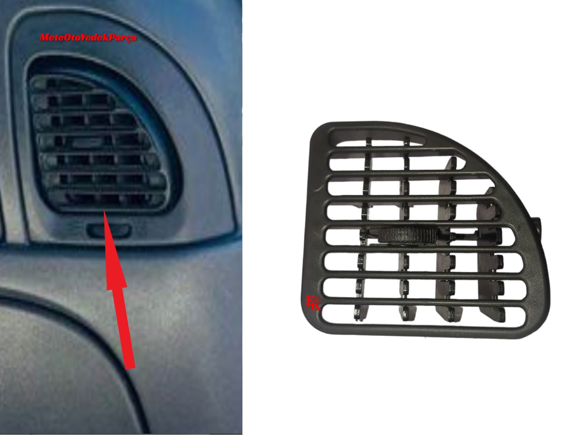 Ford Transit Kalorifer Hava Üfleyici Izgarası Tek Yan Sağ 2001-2006
