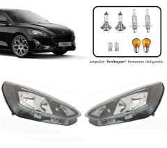 Ford Focus 4 Ön Far Lamba Siyah Zemin Sağ Sol Takım 2018--2022