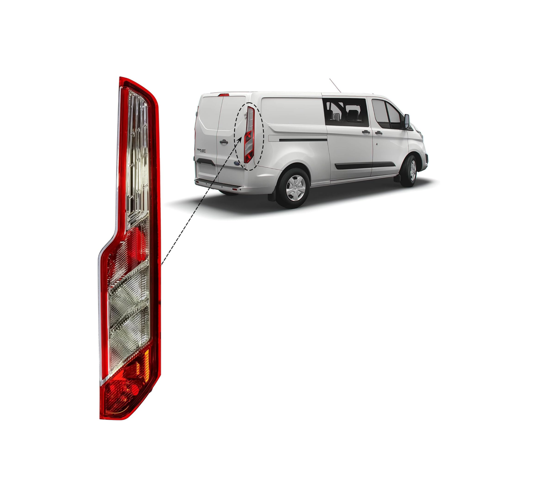 Ford Transit Custom Arka Stop Lambası Sağ 2013- BK2113404AJ