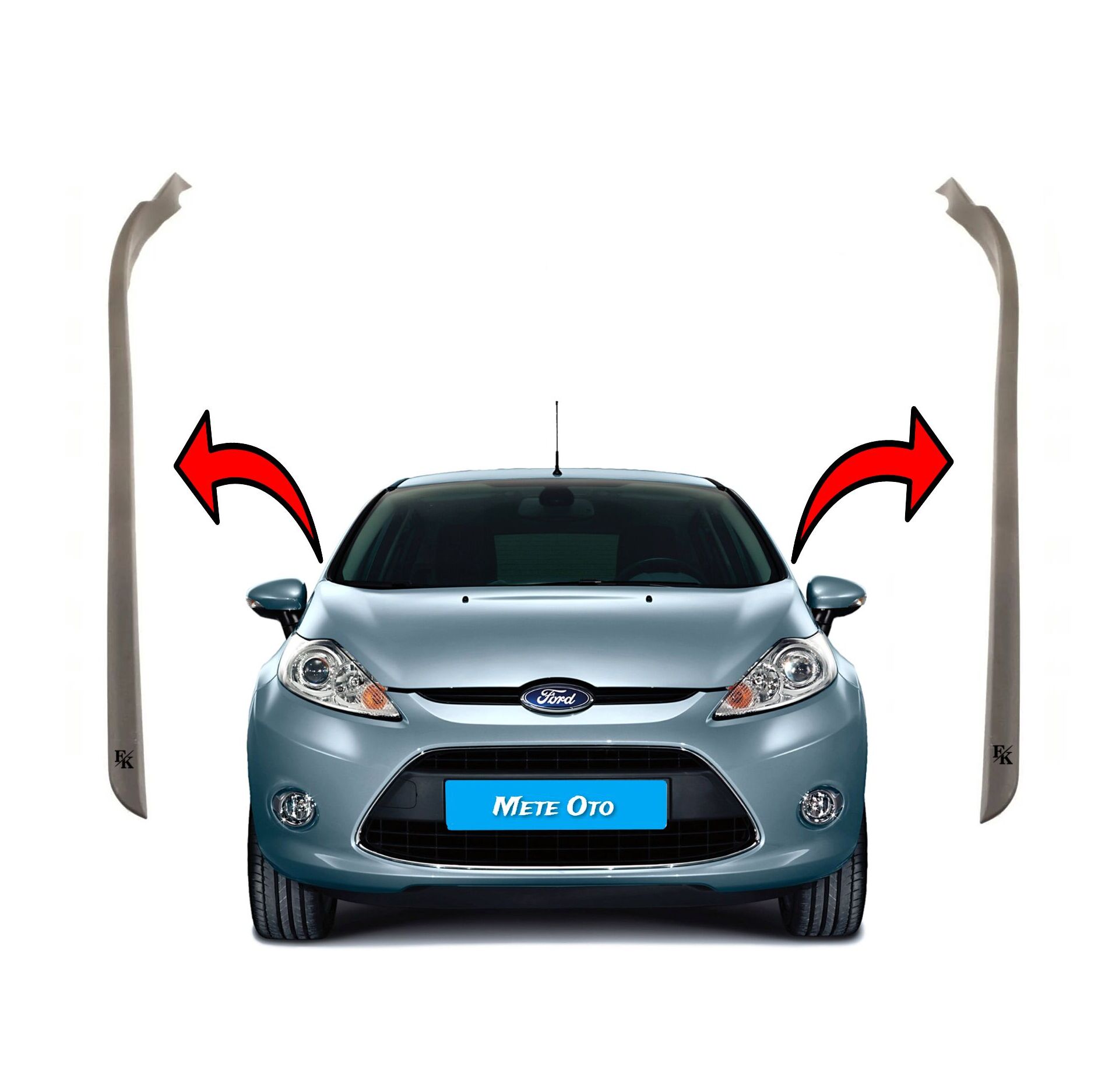 Ford Fiesta Ön Cam Fitil Takımı Dış Kenar Direk Lastiği Sol Sağ [2008--2017] **