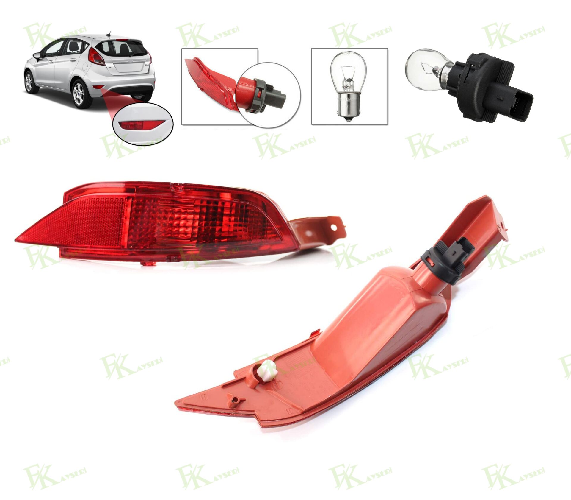 Ford C-max Arka Sis Lambası Sol Işıklı Duylu Ampullü Tip