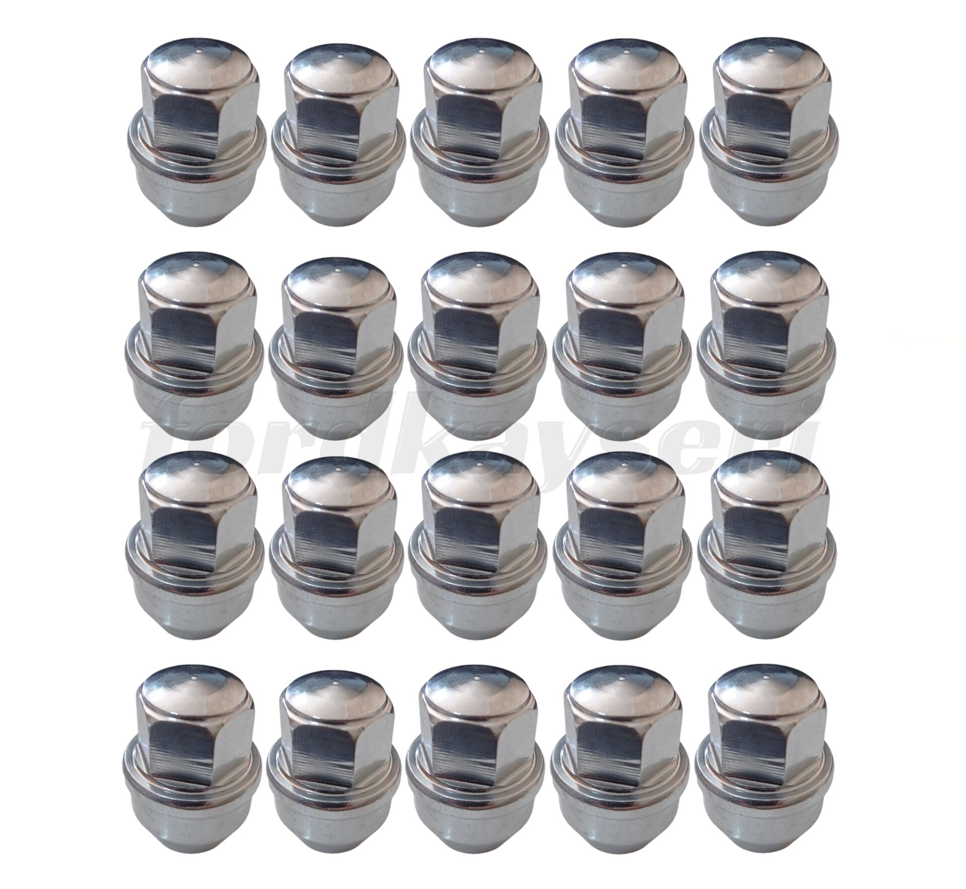 Ford Custom Bijon Somunu Takım Krom Tek Parça Kapaksız 21Mm