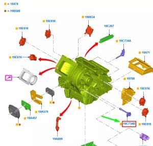 Ford Kalorifer Sıcaklık Sensörü Visteon 6G9119C734AA