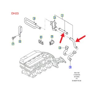 Ford Transit Kalorifer Hortumu Jaklı 2 Adet 2001-2006