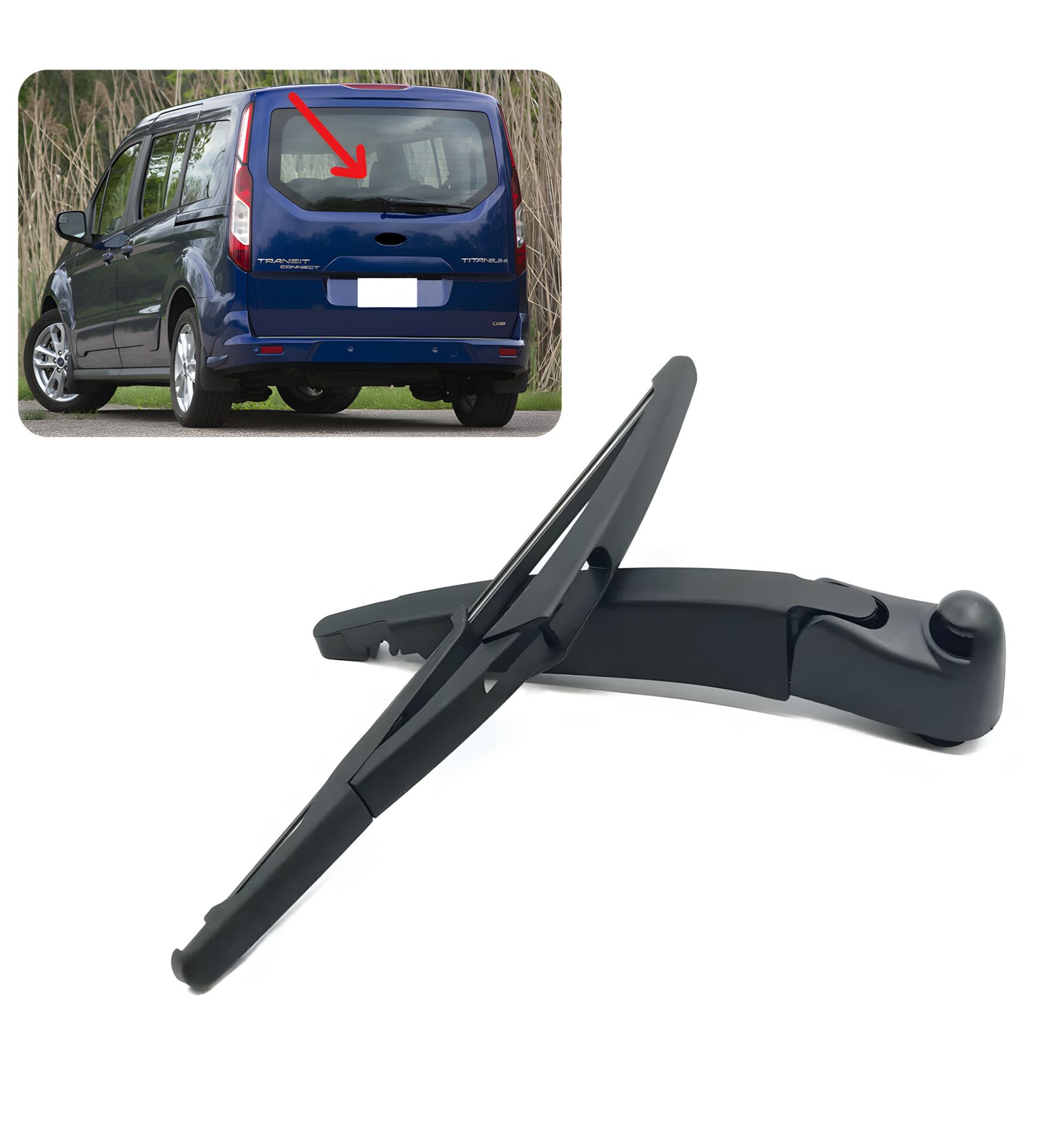 Ford Connect Arka Silecek Kolu Ve Süpürgesi Takımı V-408 Tek Kapı 2014-2023