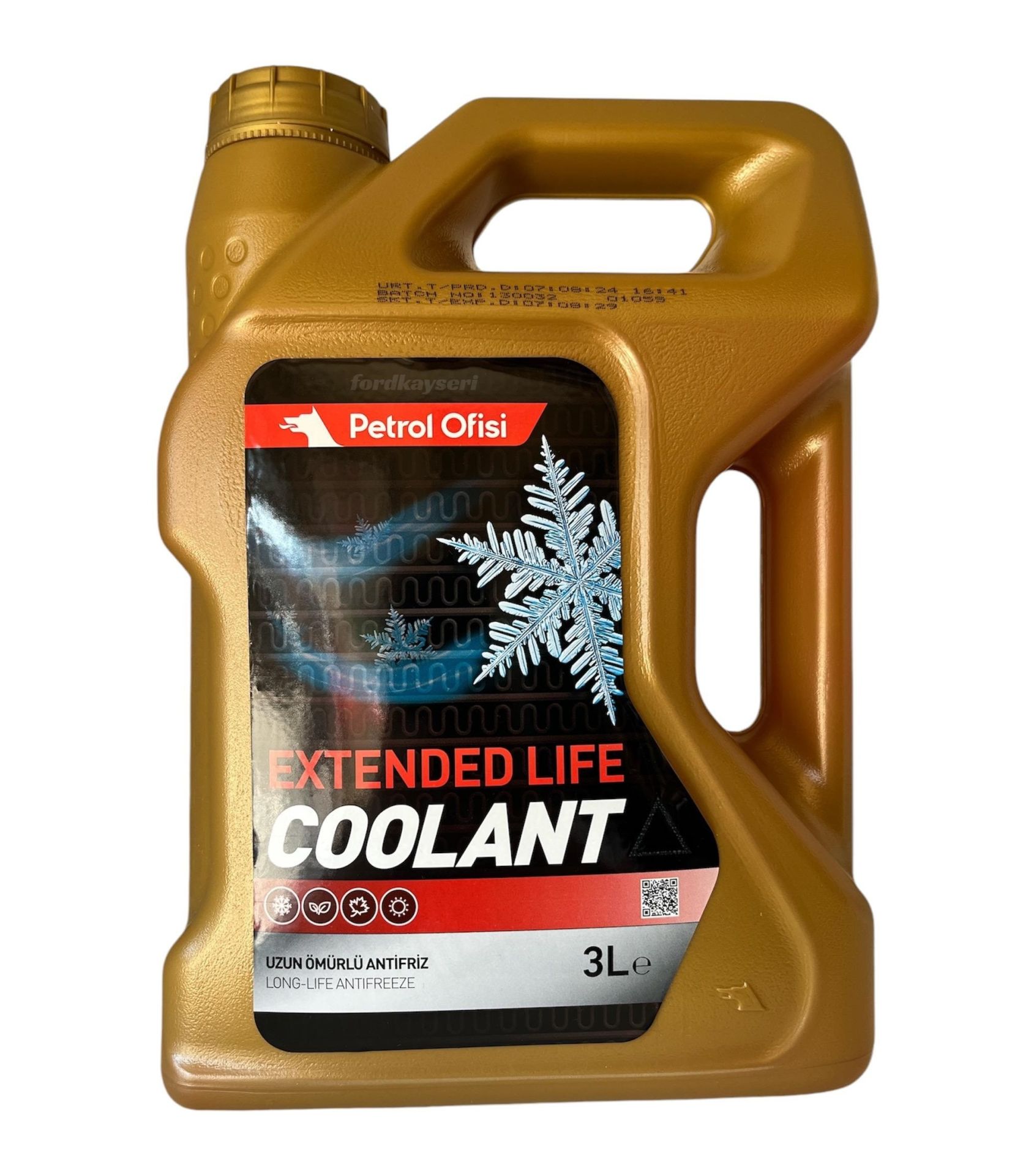 Petrol Ofisi Kırmızı Antifriz Extended Life Coolant -78° Derece 3 Lt Skt 2029