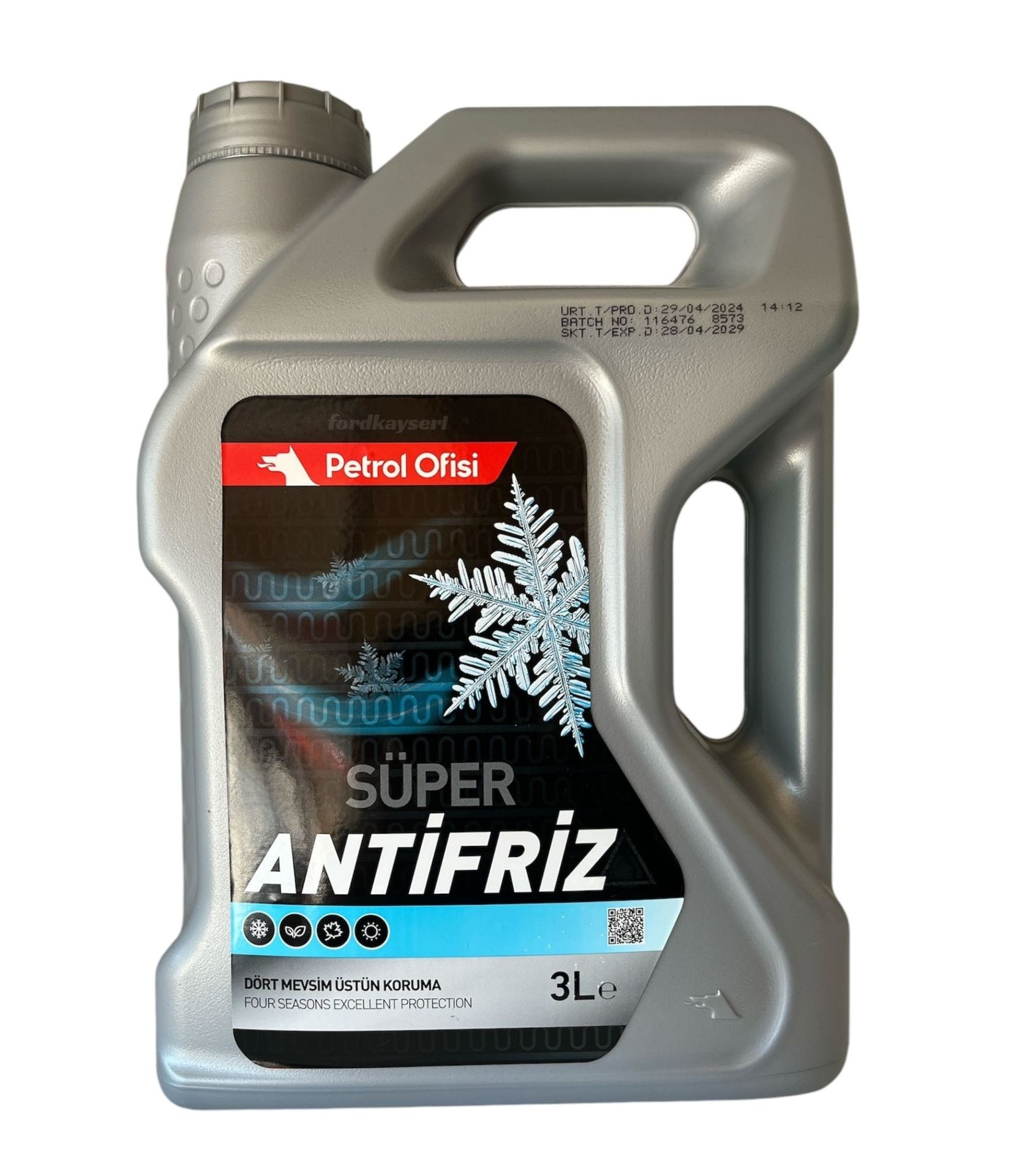 Petrol Ofisi Yeşil Antifriz Süper Four Seasons -78° Derece 3 Lt Skt 2029