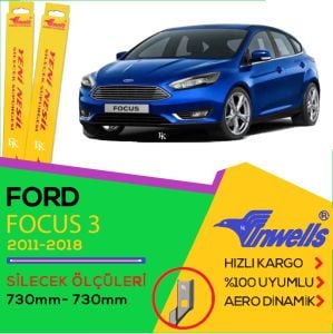 Focus 3 Ön Silecek Süpürge Takımı 2 Adet İnwells 2011- 73cm-73cm