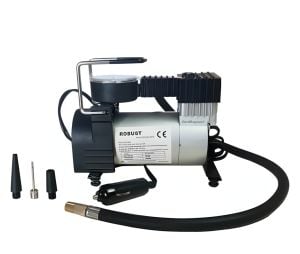 Robust Lastik Şişirme Hava Kompresörü Metal Gövde 12V Çakmaklık 150 Psi