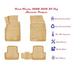 Bsg Ford Fiesta 3D Kokusuz Havuzlu Paspas Bej Krem 2008-2018