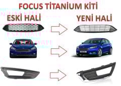 Focus Titanium Ön Panjur Ve Sis Far Çerçeve Kiti 2015-2018