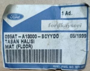 Ford Escort Taban Döşemesi - Taban Halısı