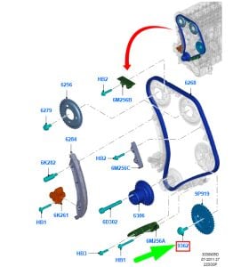Ford Transit Mazot Pompa Dişli Civatası Ters Diş (M10x31MM)