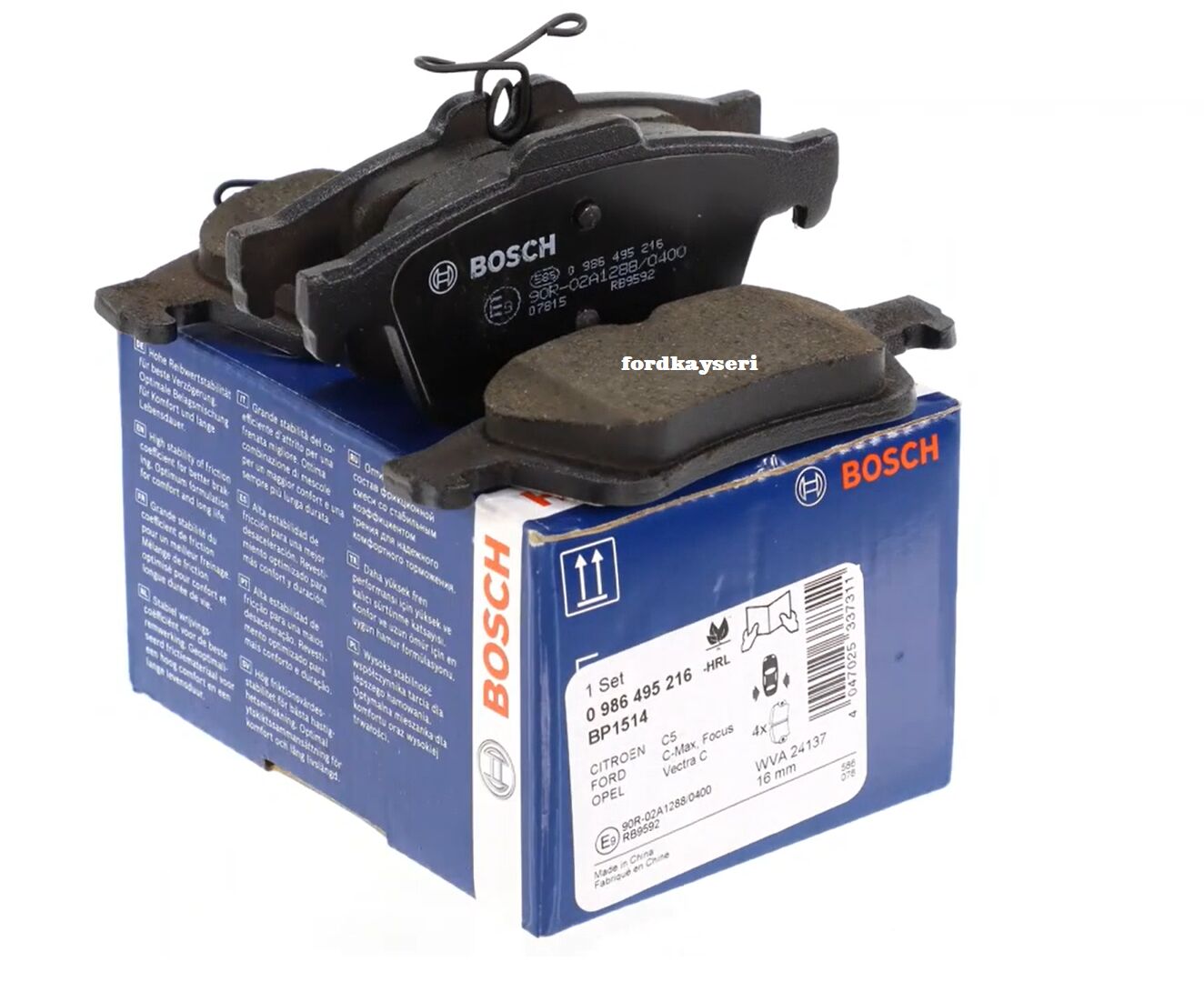 Ford Focus Arka Disk Fren Balata 2005-2018 Bosch