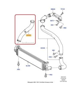 Ford Focus 2 Turbo Hortumu İntercooler Hortum 1.6 Dizel Fomoco 6M516K863GC