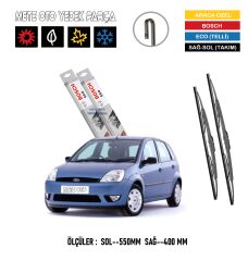Ford Fiesta Ön Silecek Süpürge Takımı Demir Sağ-Sol Bosch Eco (2002--2008)
