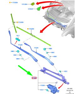 Ford Courier Silecek Mekanizma Tertibatı Komple Motorlu [ET7617500AE] W000058969