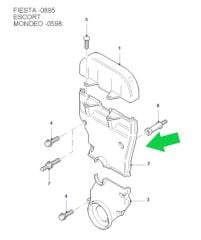 Ford Escort Triger Kapağı Eksantrik Kayış Kapak Orta 1995-2001