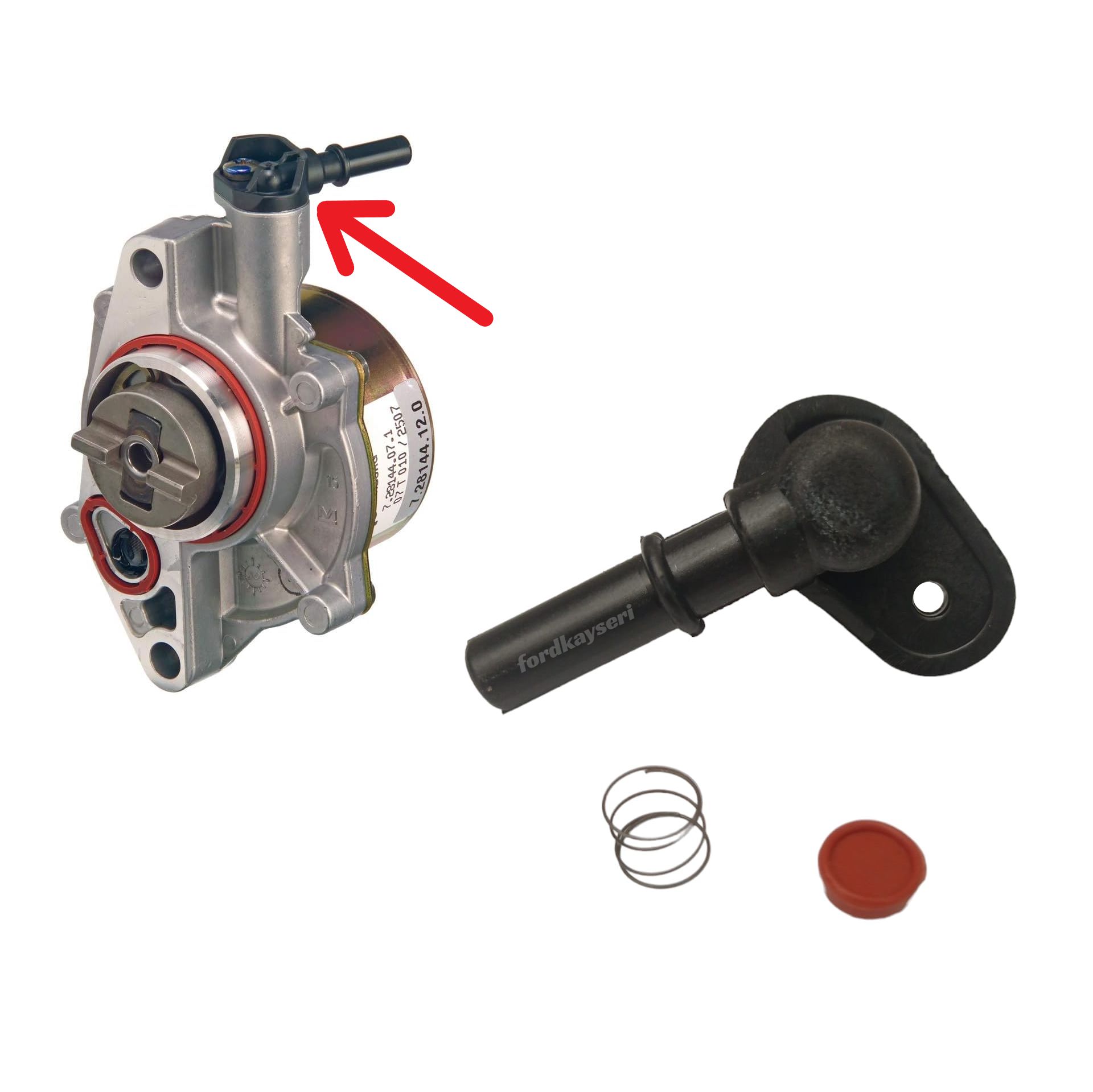 Ford Fiesta Vakum Pompa Piposu - Uç Plastiği 1.4 Dizel Euro 4 DV4